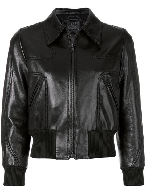 prada cropped bomber jacket